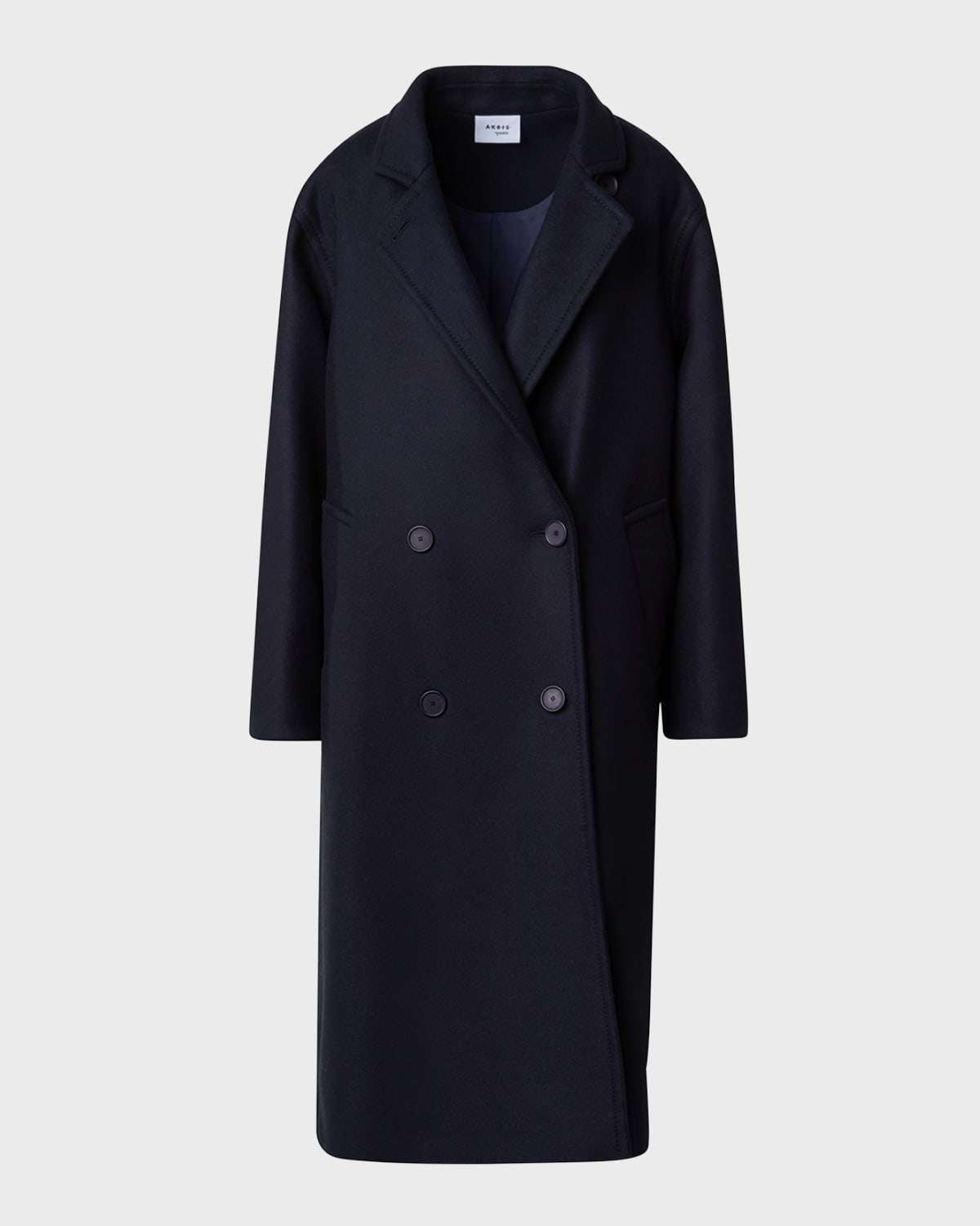 Wool Felt Double-Breasted Overcoat
