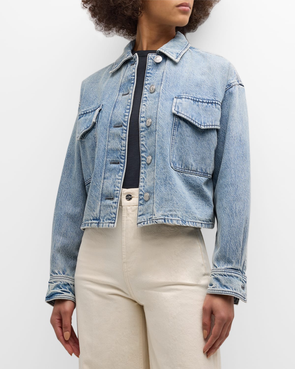 Shop Rag & Bone Jaiden Denim Shirt Jacket In Elle