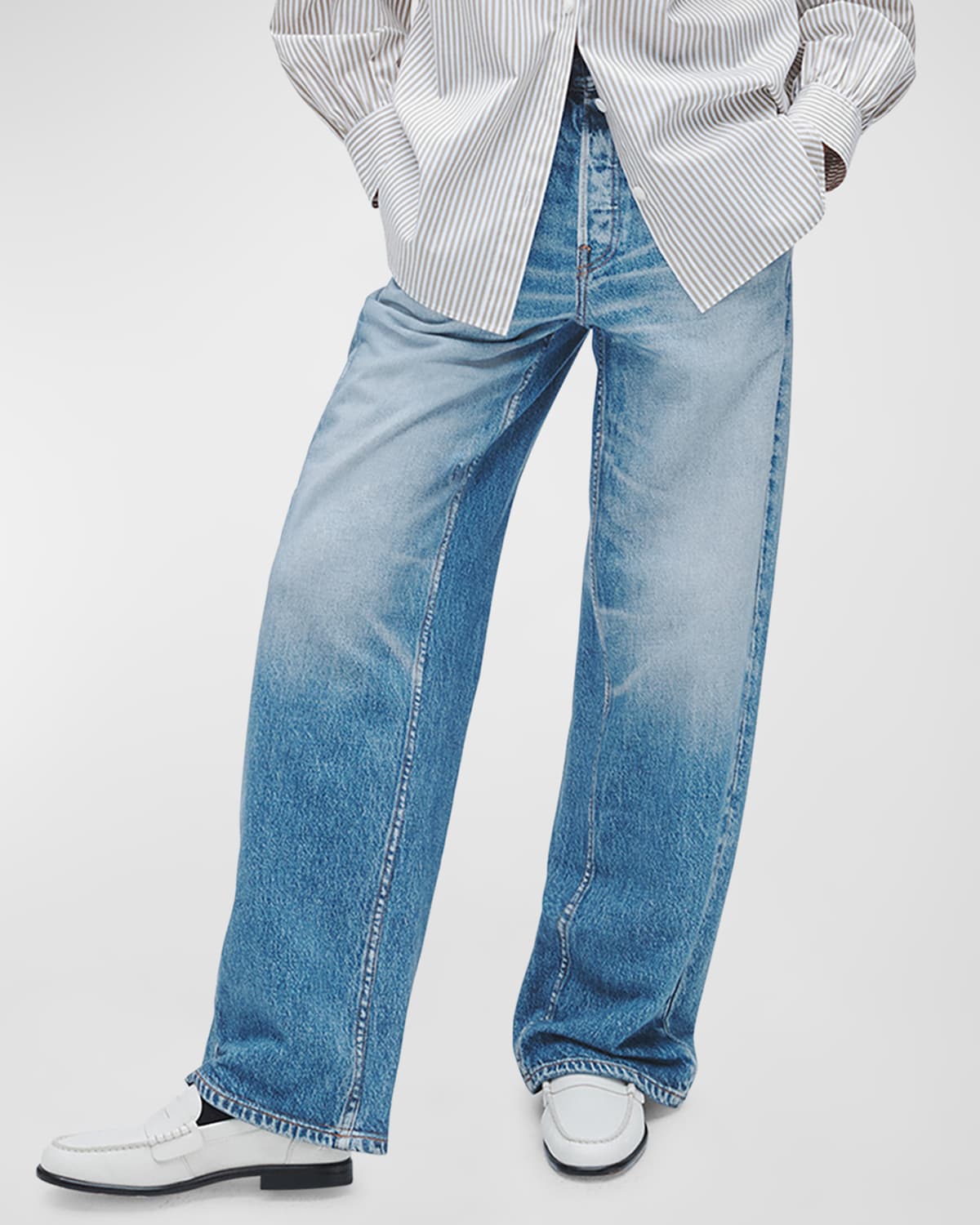 Rag & Bone Miramar Wide-leg Jeans In Lenox