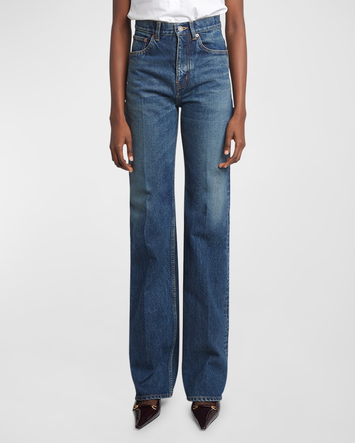 Neo Clyde High-Rise Straight-Leg Jeans