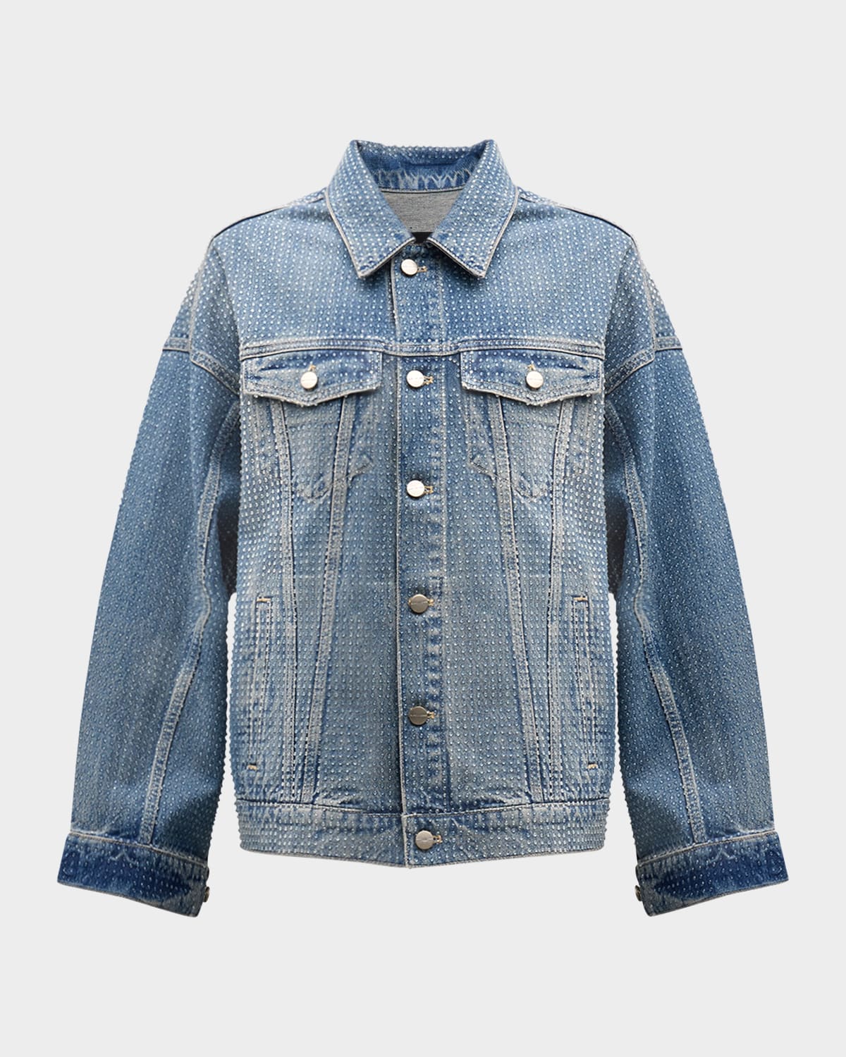 Crystal Denim Oversized Trucker Jacket