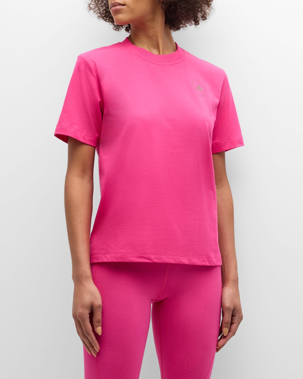 Shop Adidas By Stella Mccartney Truecasuals Short-sleeve Crewneck T-shirt In Reamag
