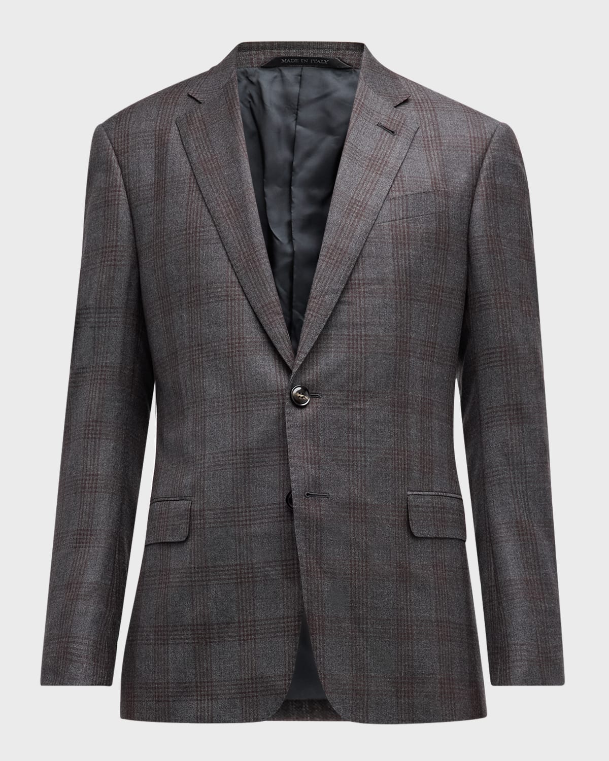 Men's Wool-Cashmere Plaid Sport Coat