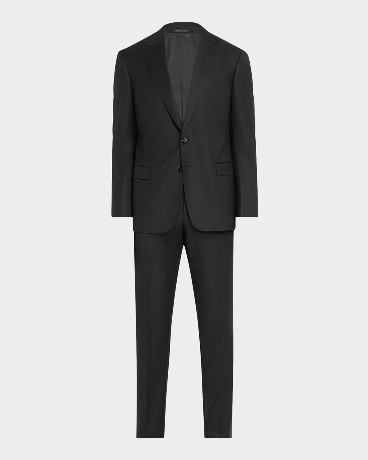 Men's Super 150s Striped Peak-Lapel Classic Fit Suit