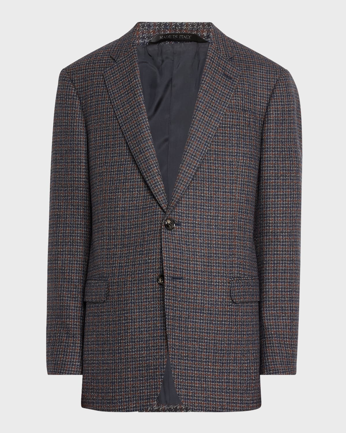 Giorgio Armani Men's Wool-cashmere Plaid Sport Coat In Navy