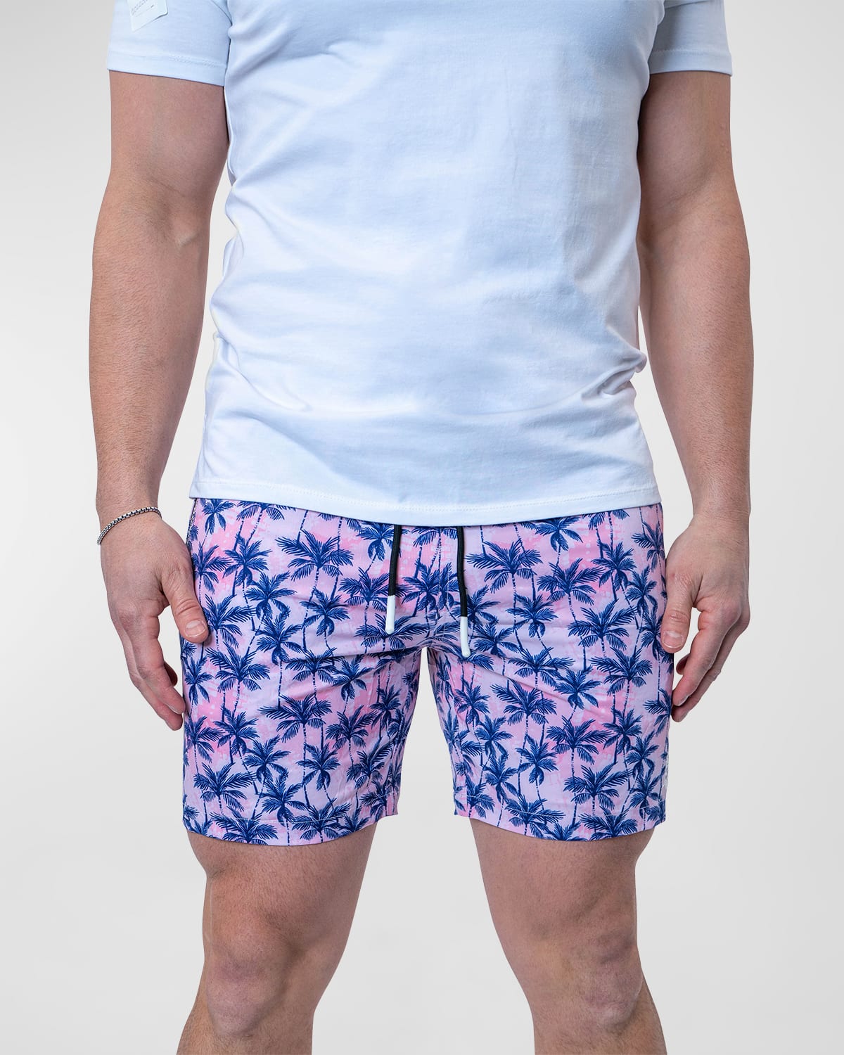 Shop Maceoo Men's Lion La Vibes Swim Shorts In Pink