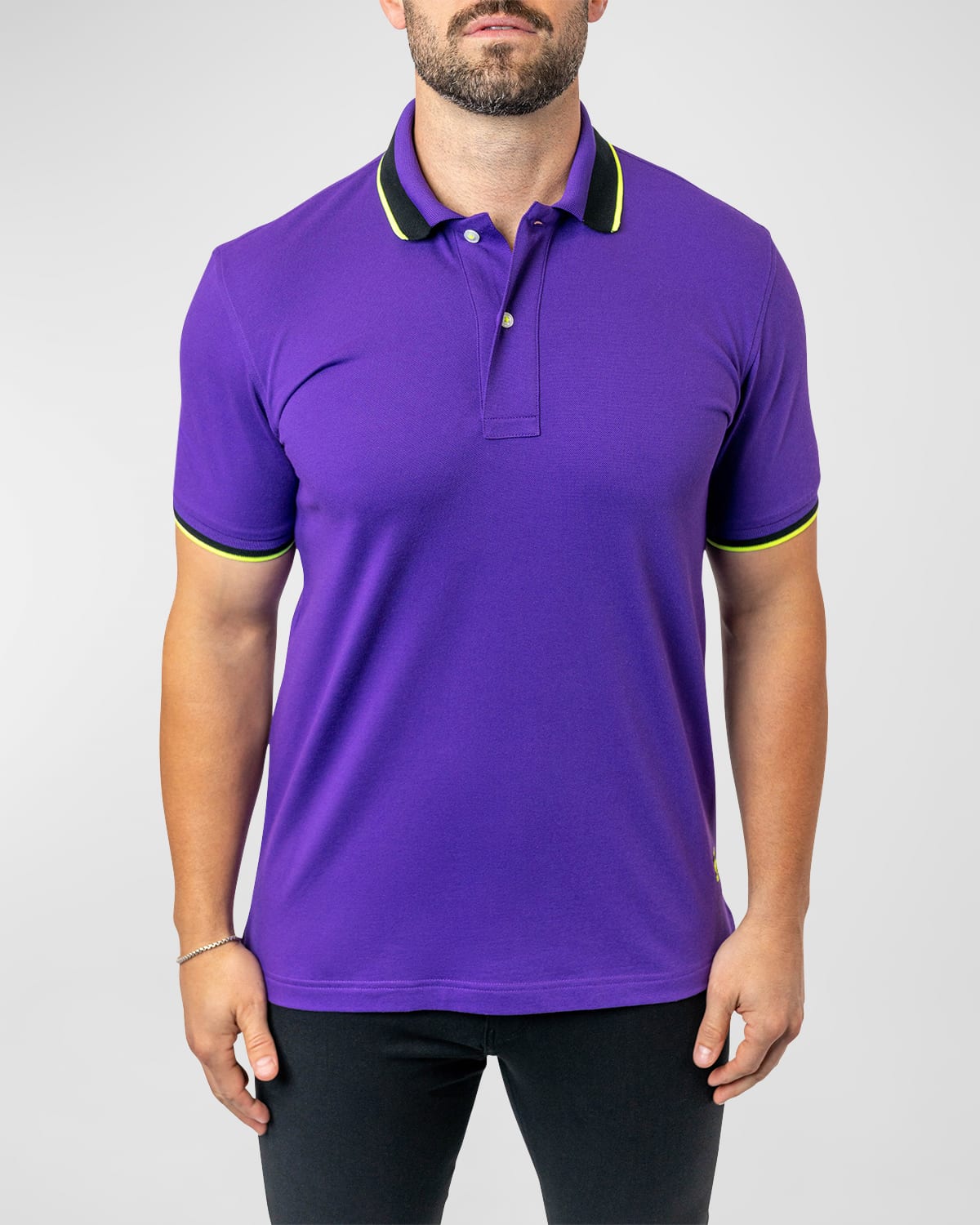 Shop Maceoo Men's Mozart Berlin Polo Shirt In Purple