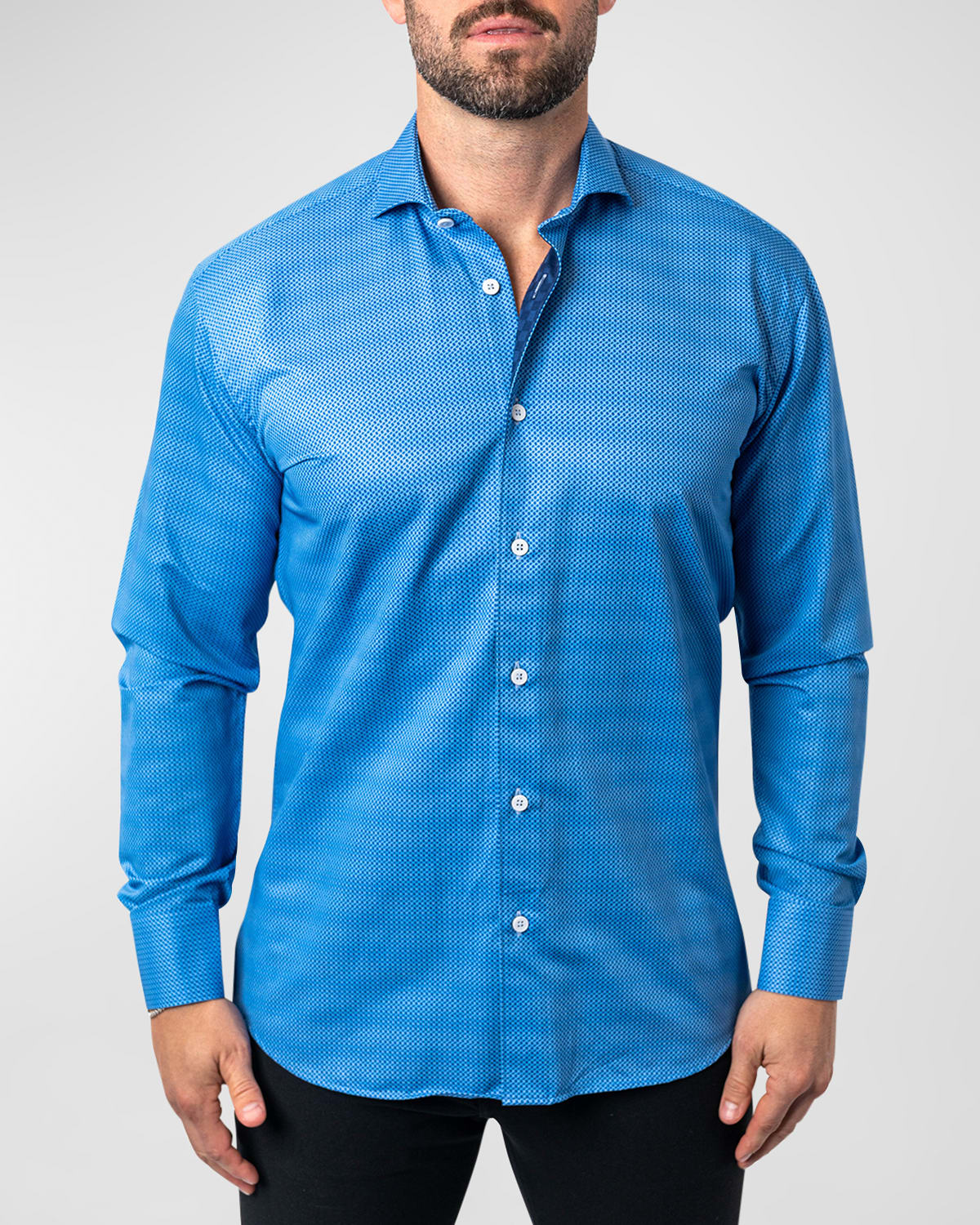 Shop Maceoo Men's Einstein Brooks Sport Shirt In Blue