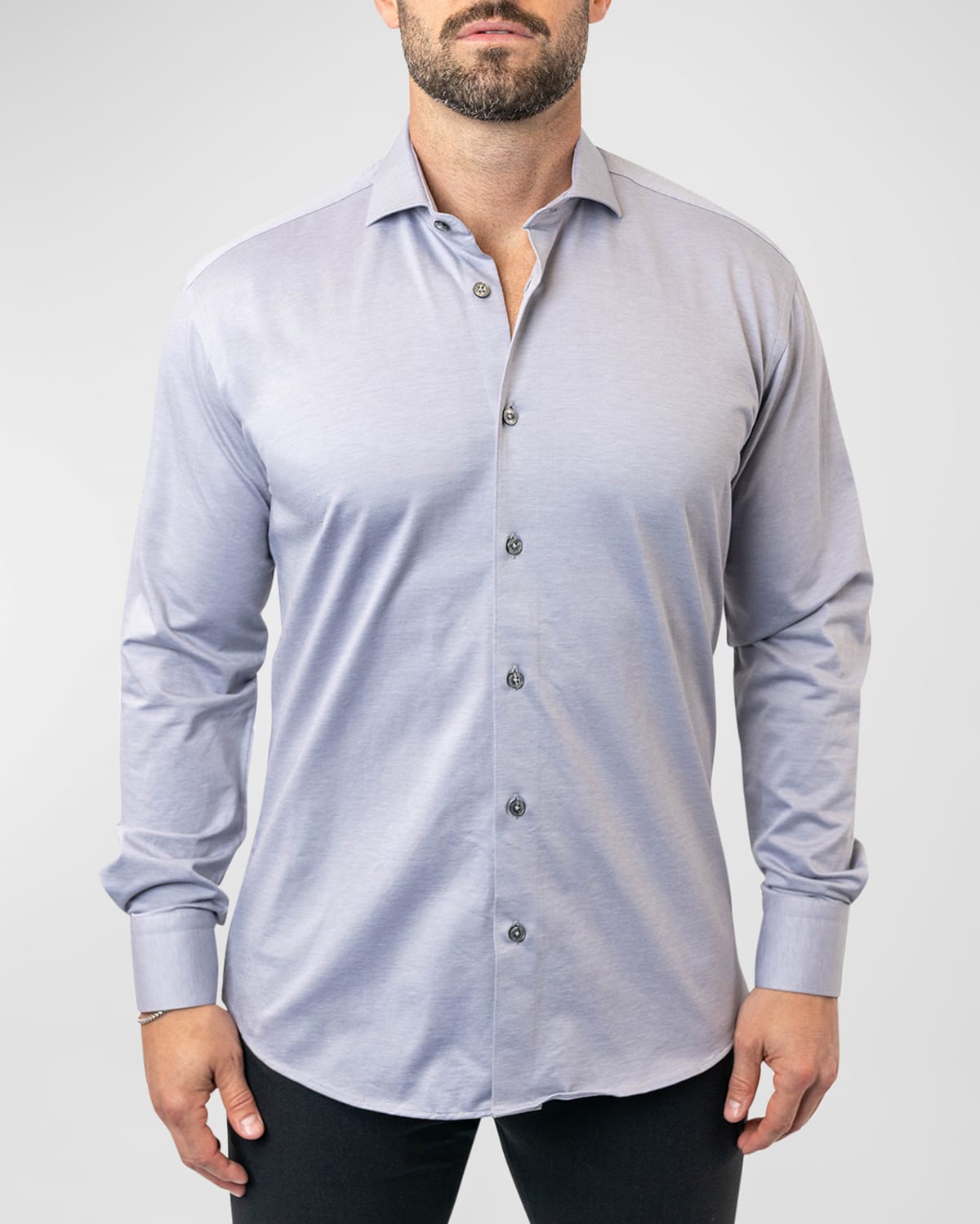 Shop Maceoo Men's Einstein Stone Sport Shirt In Grey