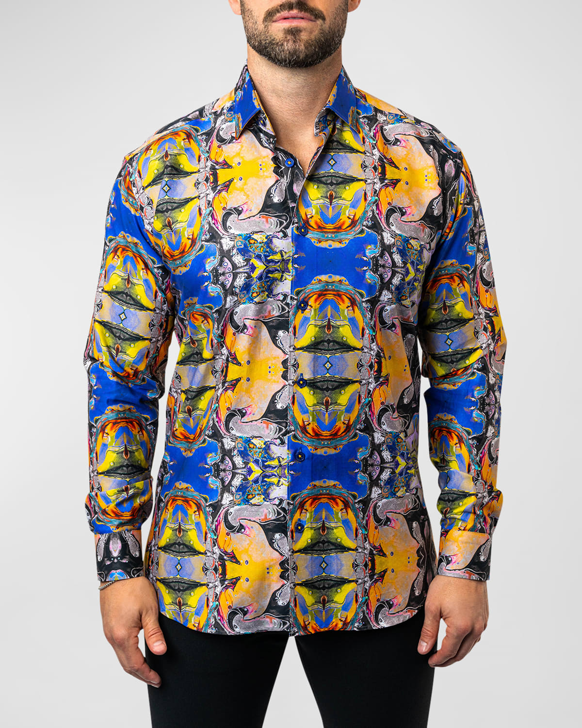 Men's Fibonacci Acid Trip Dress Shirt