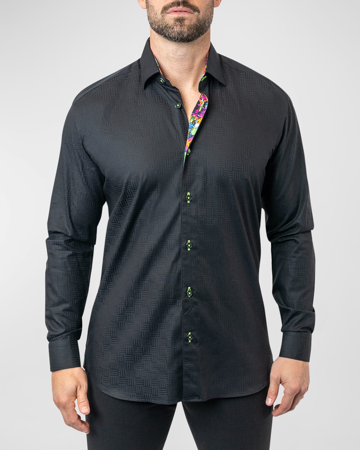 Men's Fibonacci Patterned Dress Shirt