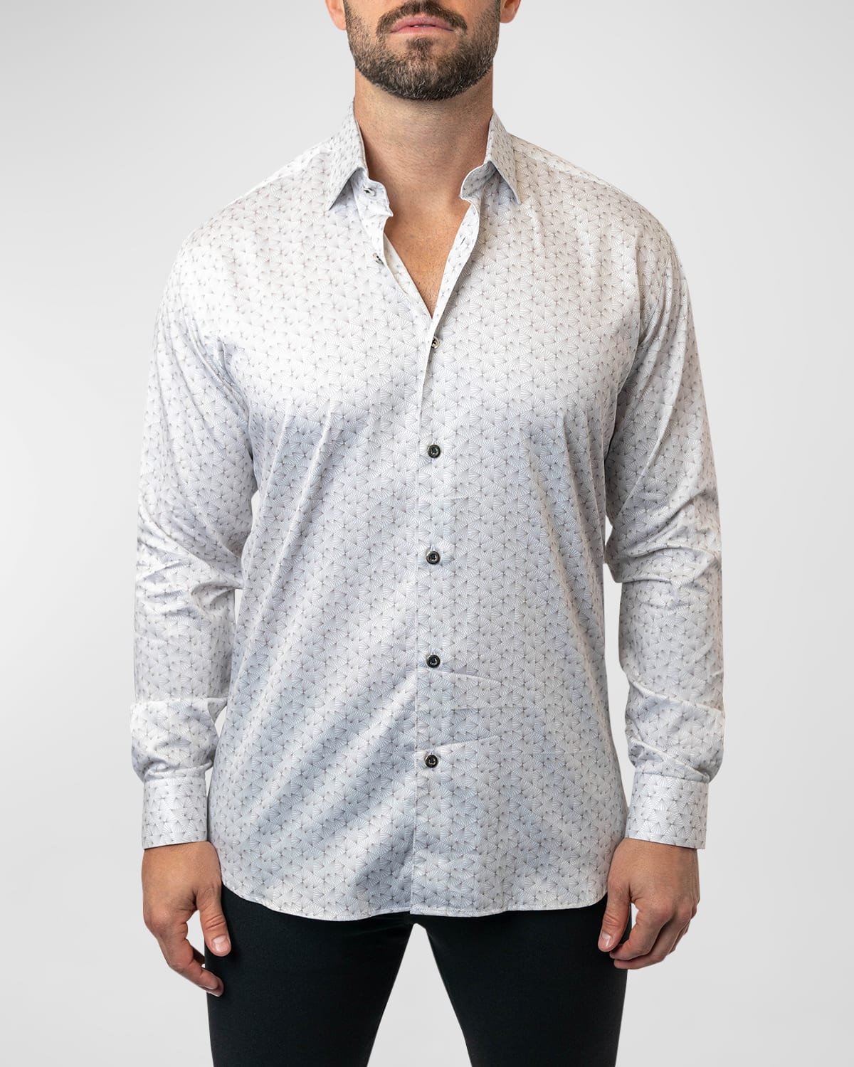 Shop Maceoo Men's Fibonacci Prism Dress Shirt In White