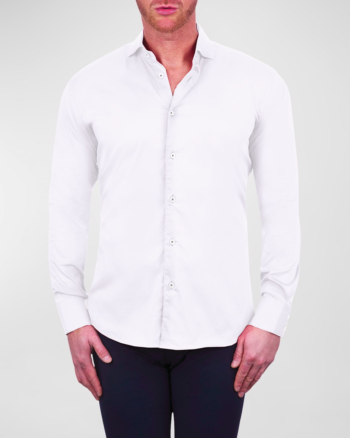 Shop Maceoo Men's Einstein Soft Butter Sport Shirt In White