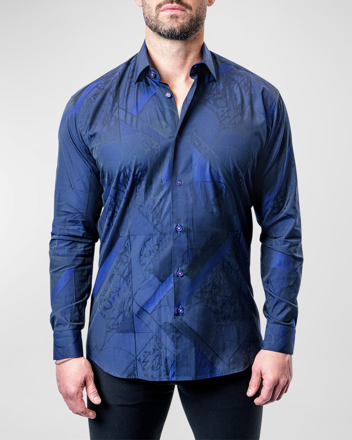 Men's Fibonacci Patterned Dress Shirt