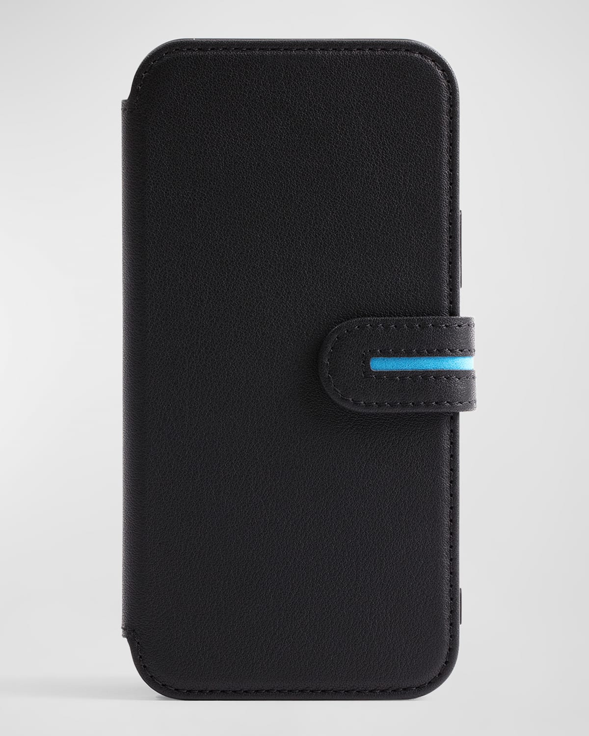 Shop Bluebonnet Iphone 15 Pro Leather Wallet Case In Black