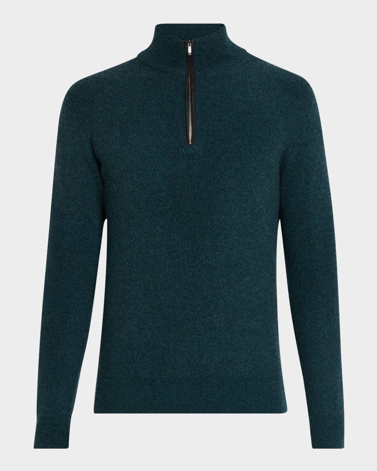 Men's Cashmere Rib Half-Zip Sweater