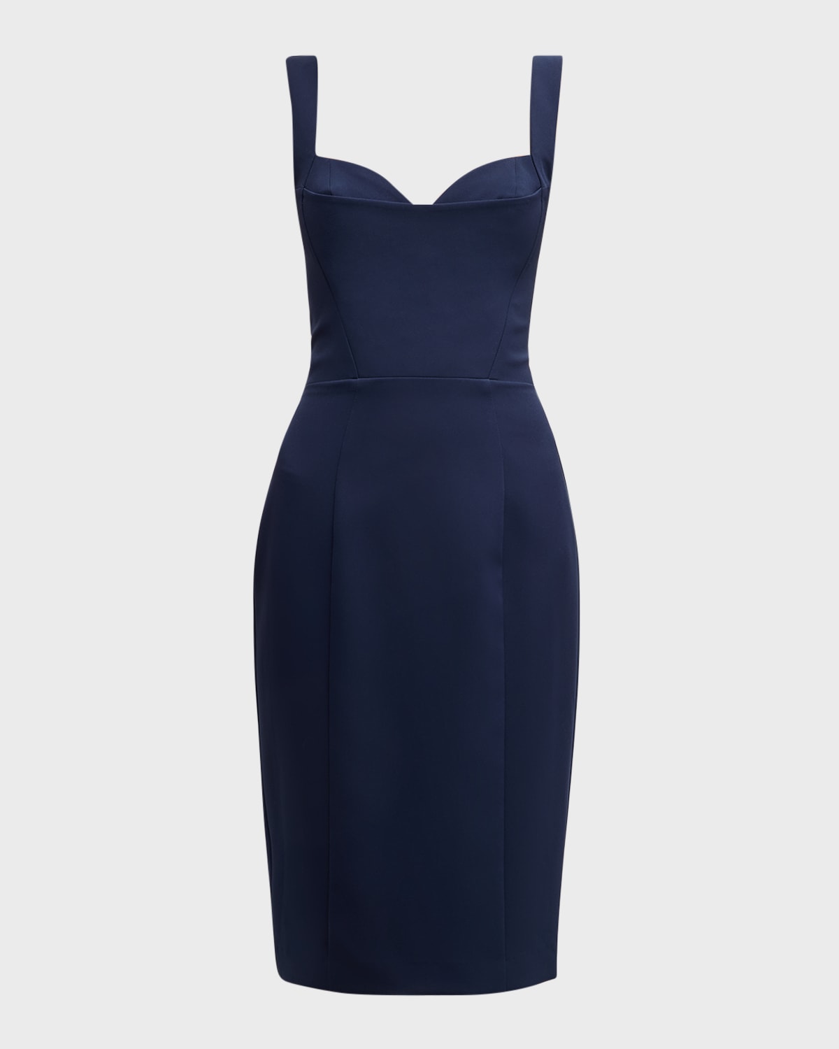 Shop Black Halo Ivonna Sleeveless Sweetheart Midi Dress In Pacific Blue