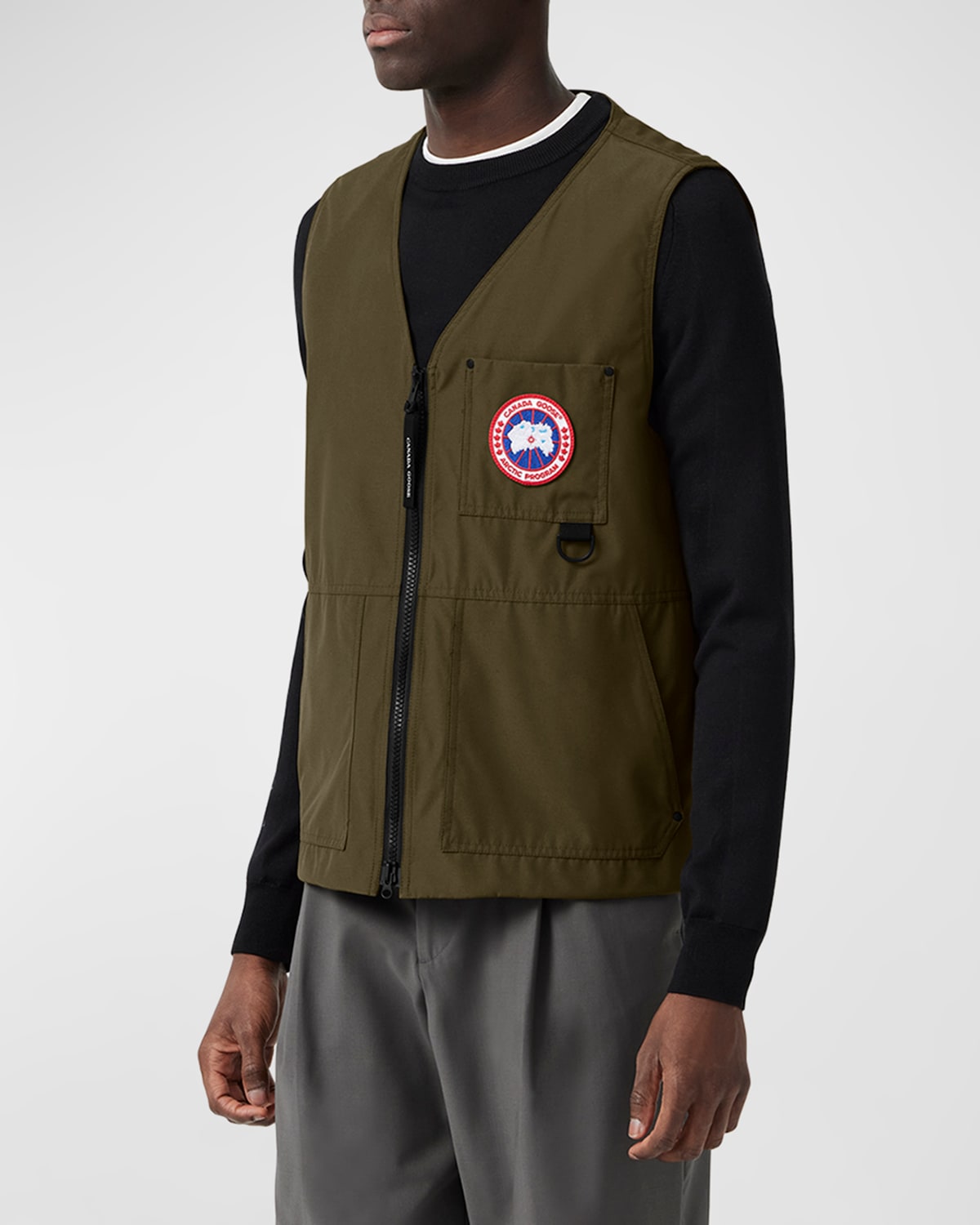 Shop Canada Goose Men's Canmore Artic Tech Vest In Military Green