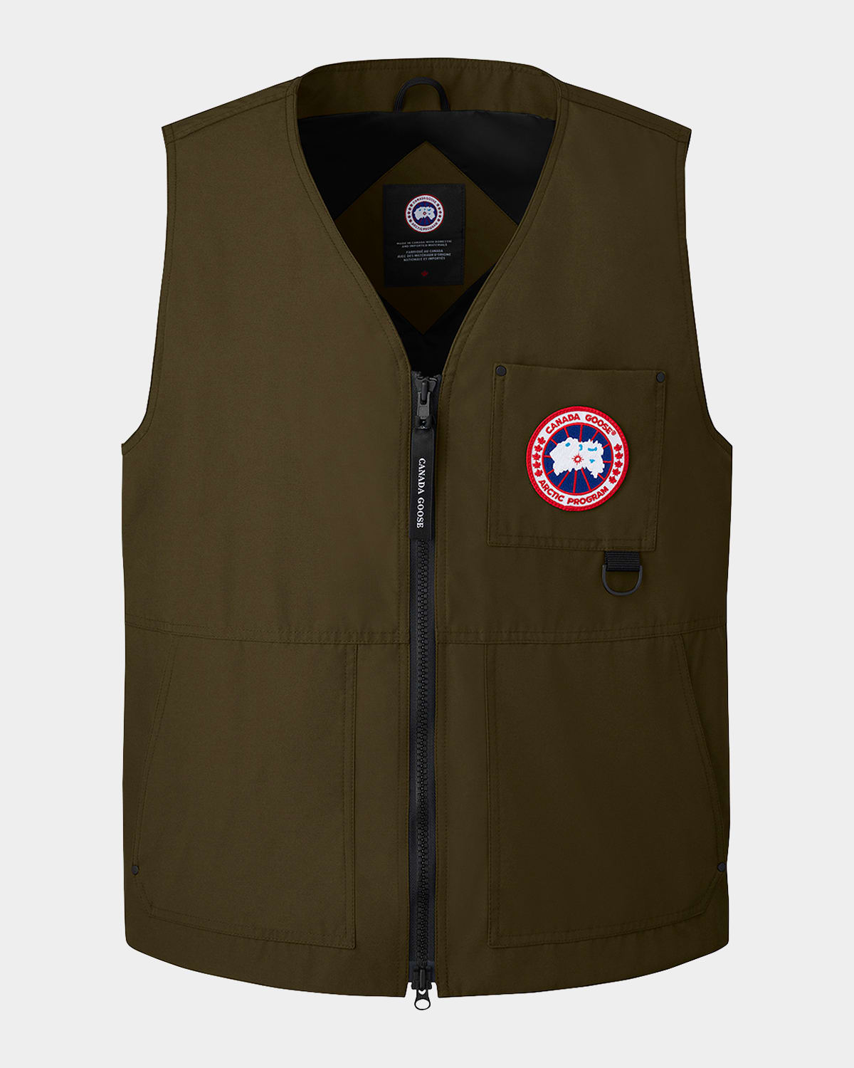 Shop Canada Goose Men's Canmore Artic Tech Vest In Military Green