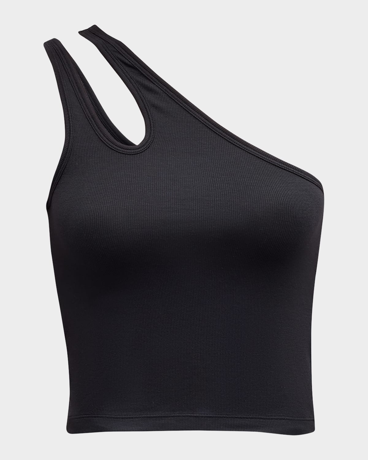 Shop Purple Ribbed Cut-out Tank Top In Black