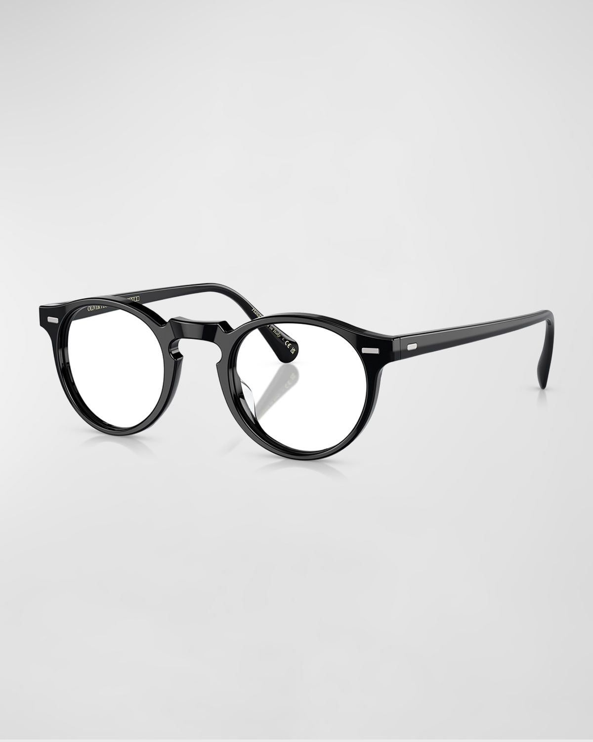 Oliver Peoples X Peck Estate Acetate & Plastic Round Glasses In Black