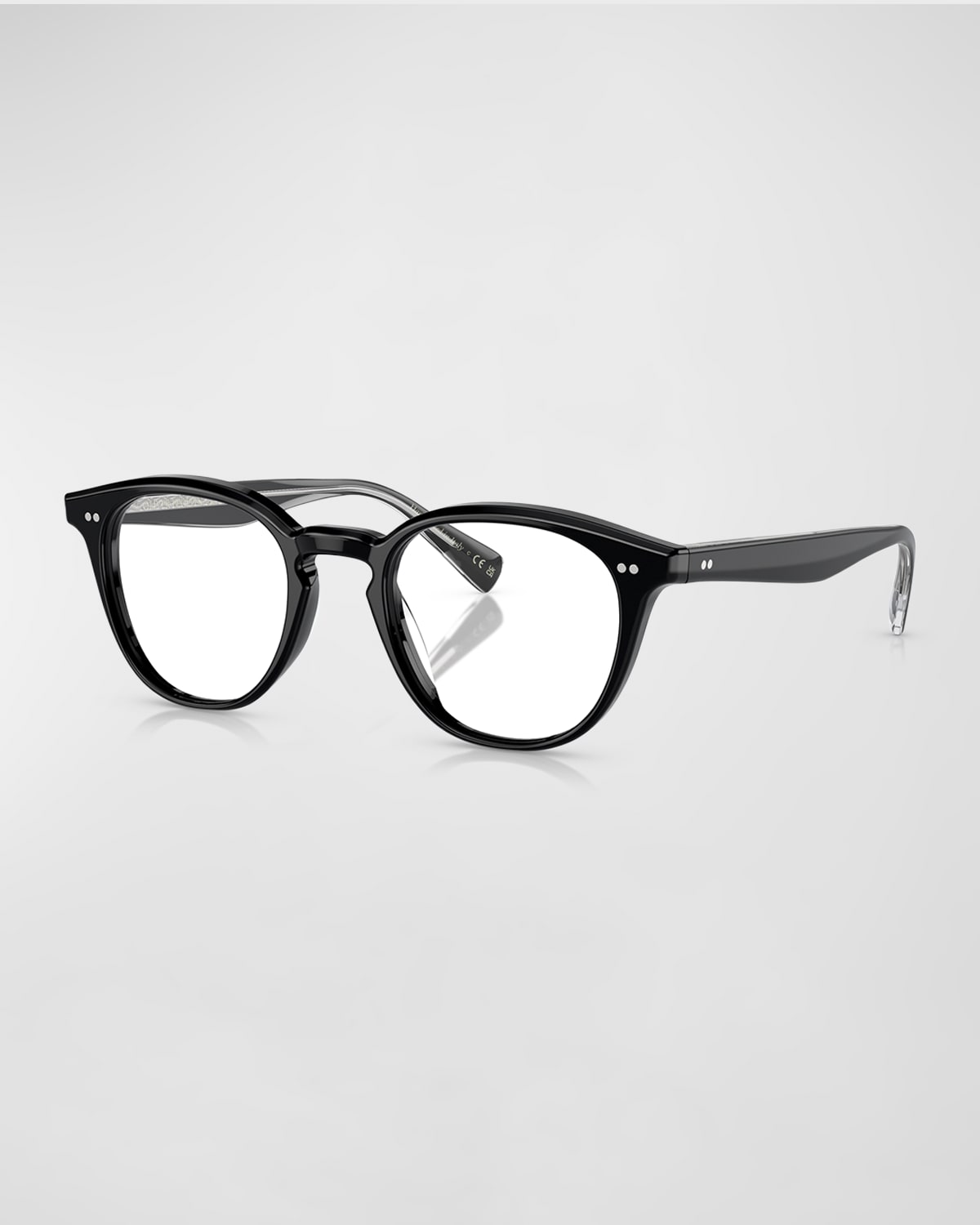 Oliver Peoples Desmon Acetate & Plastic Round Glasses In Black