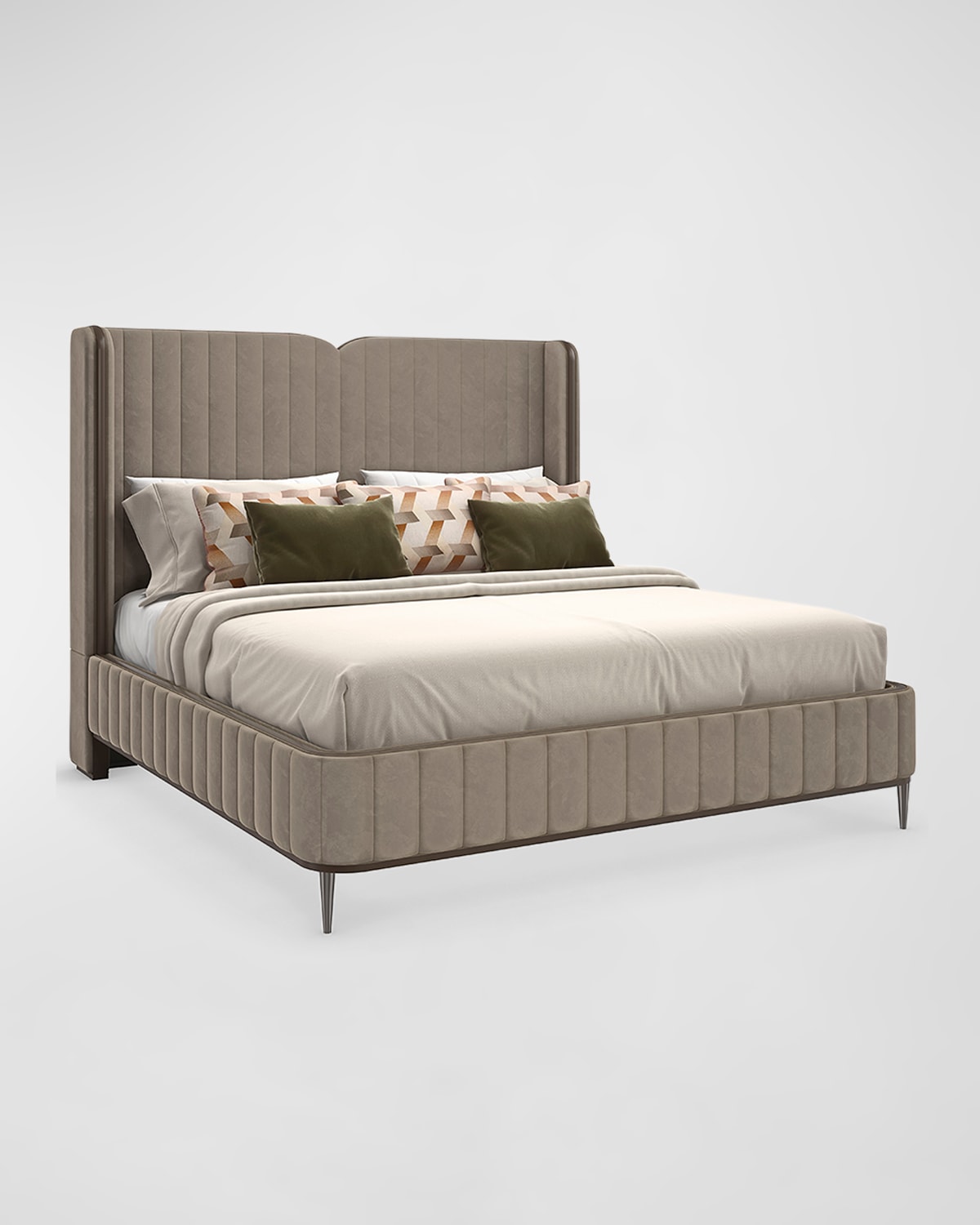Shop Caracole Continuum King Bed In Gray Taupe