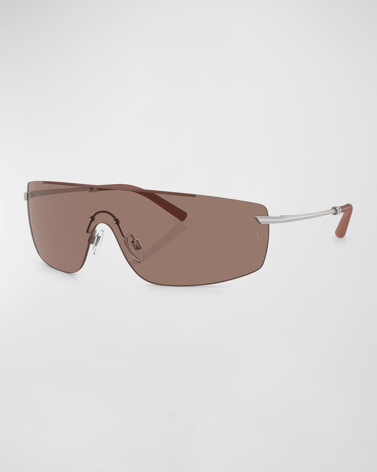 Oliver Peoples X Federer Men's R-5 Metal Shield Sunglasses In Brown