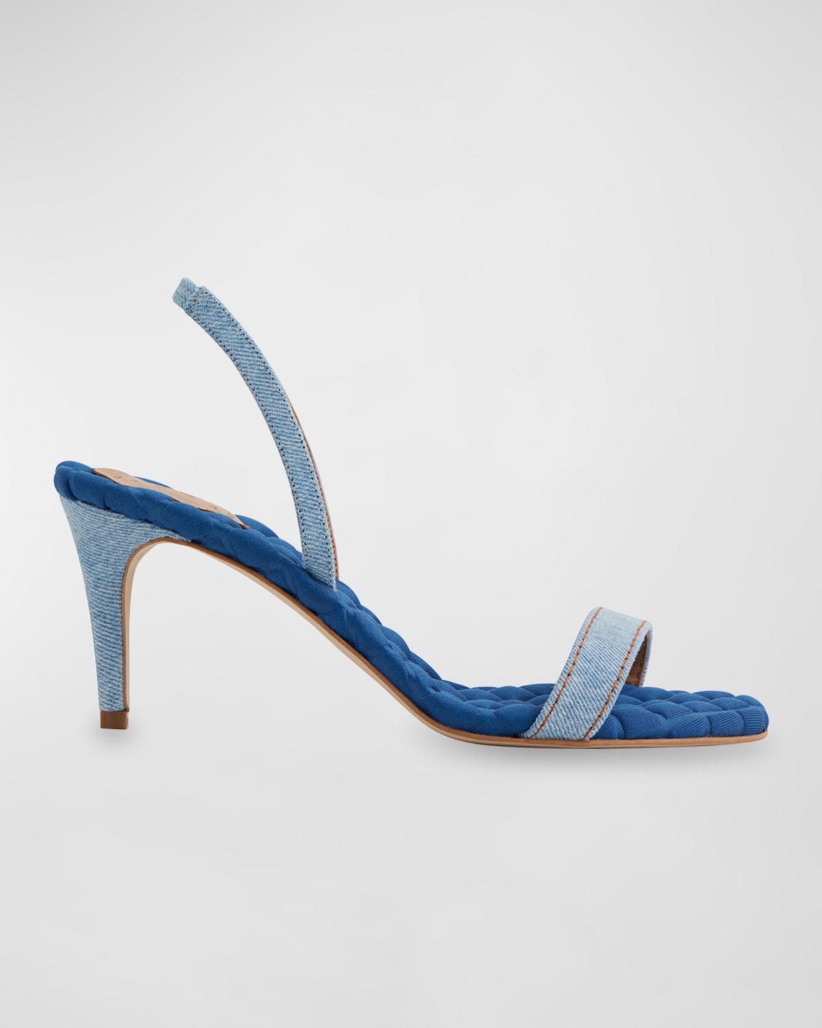 Shop Aera Claudia Denim Slingback Sandals In Dark Denim