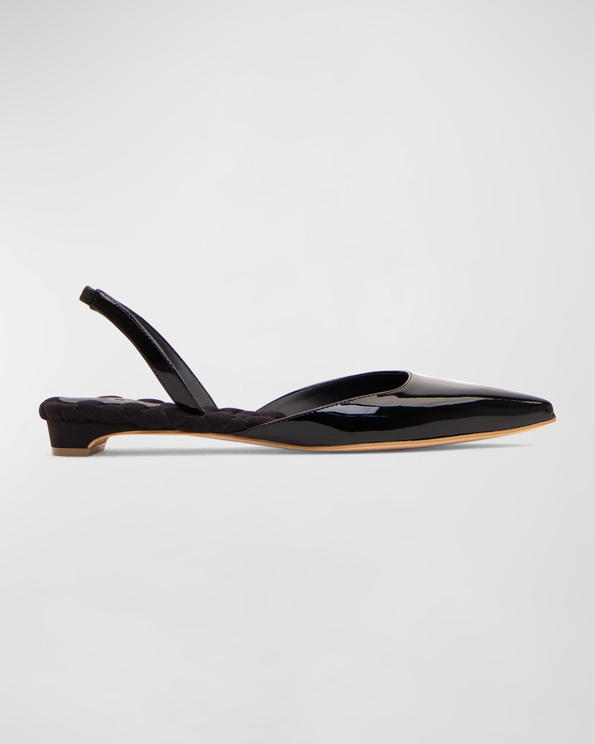 Shop Aera Jackie Vegan Patent Slingback Ballerina Flats In Black