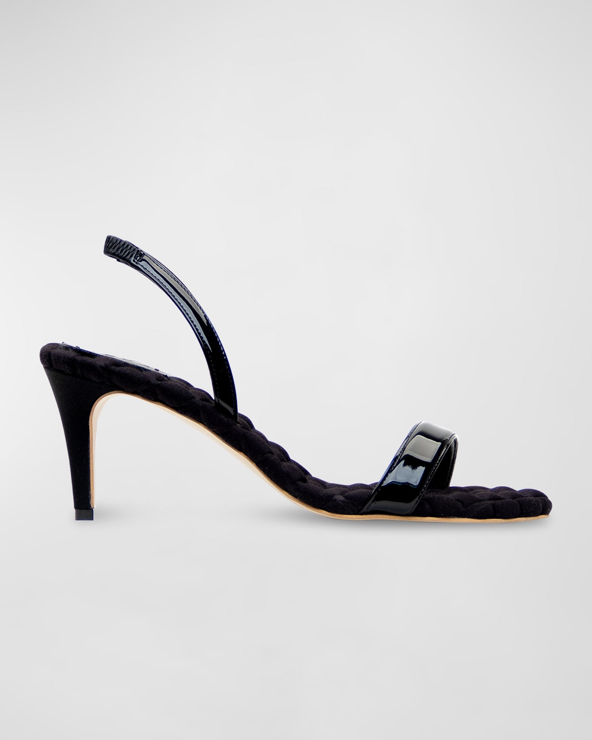 Shop Aera Claudia Vegan Patent Slingback Sandals In Black