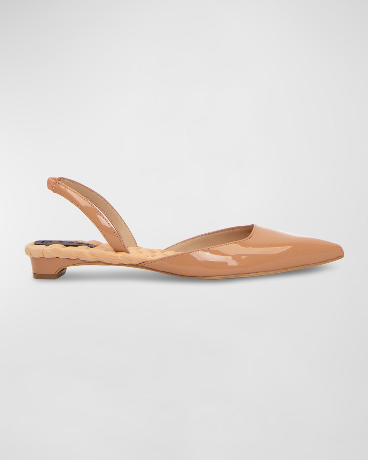 Shop Aera Jackie Vegan Patent Slingback Ballerina Flats In Nude