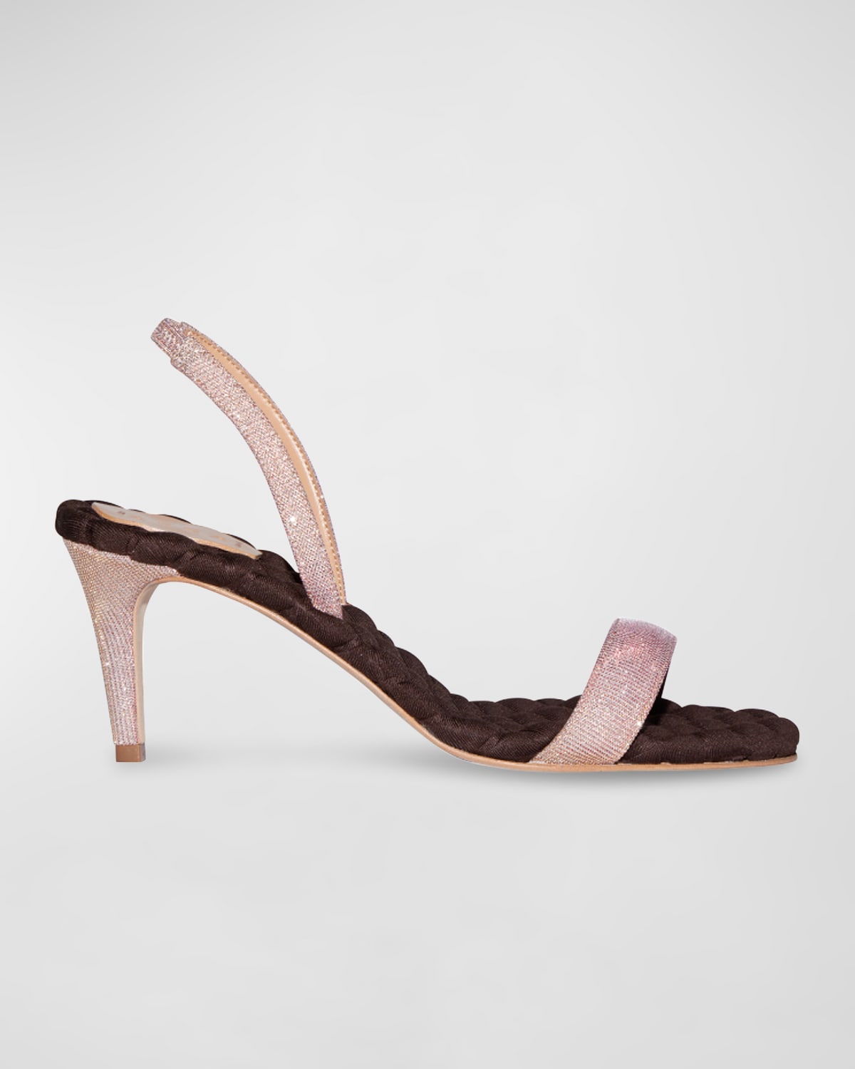 Shop Aera Claudia Shimmer Vegan Slingback Sandals In Pink
