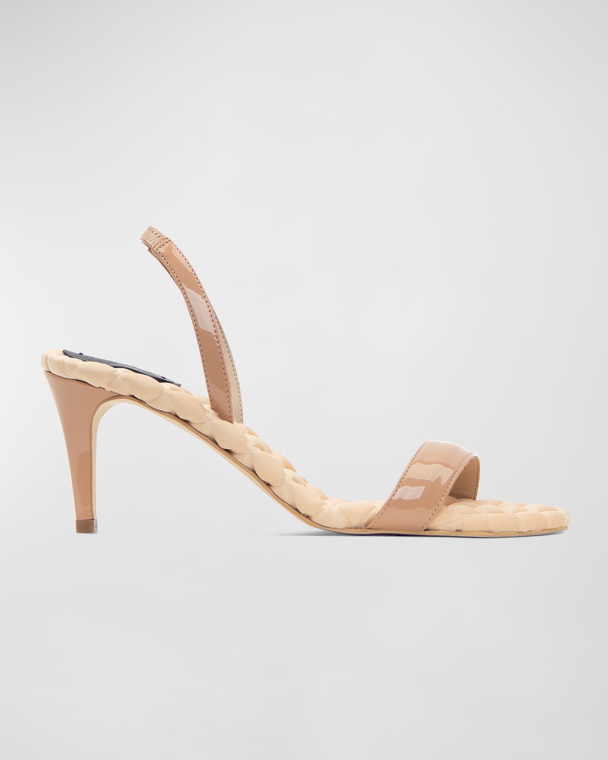 Shop Aera Claudia Vegan Patent Slingback Sandals In Nude