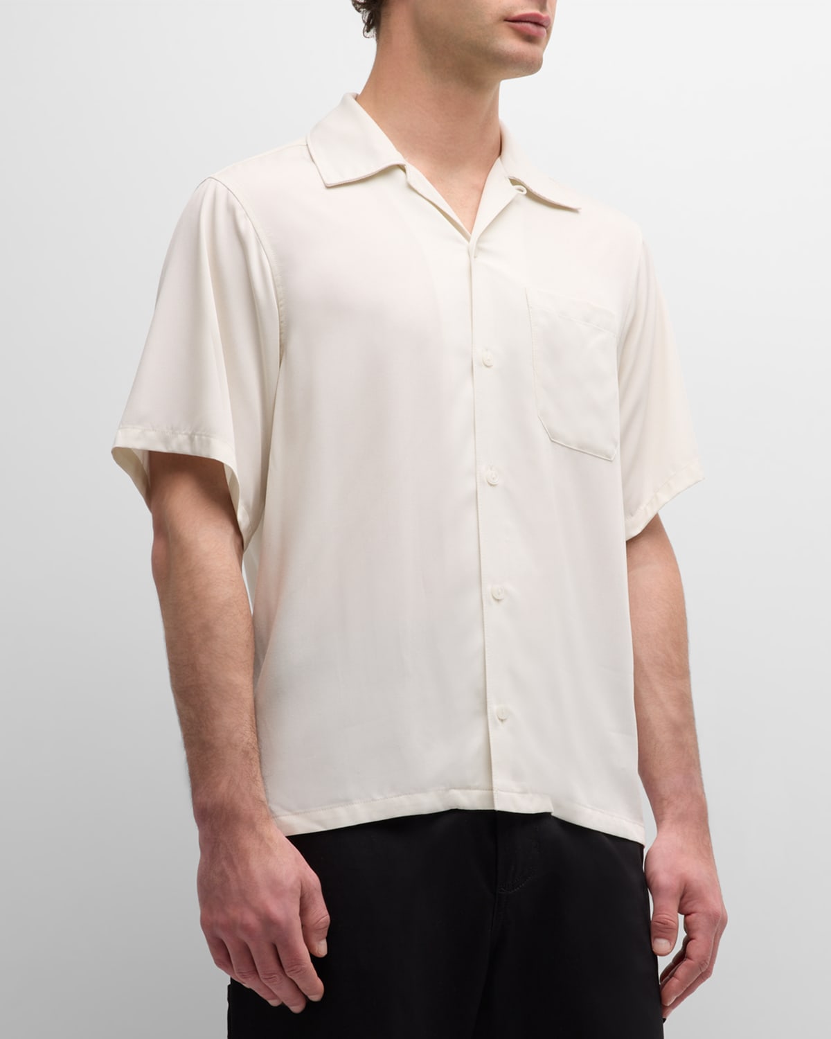Shop Teddy Vonranson Men's Matthew Camp Shirt In Cream