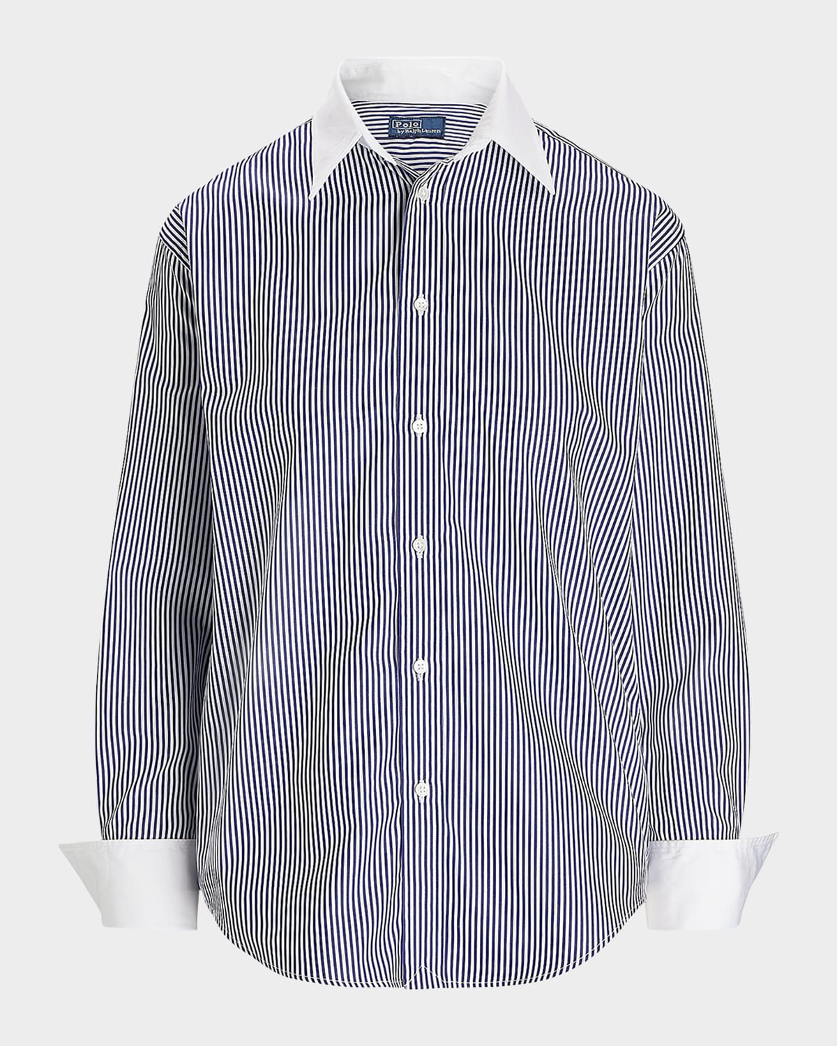 Polo Ralph Lauren Relaxed-fit Two-tone Striped Shirt In White Fall Royal