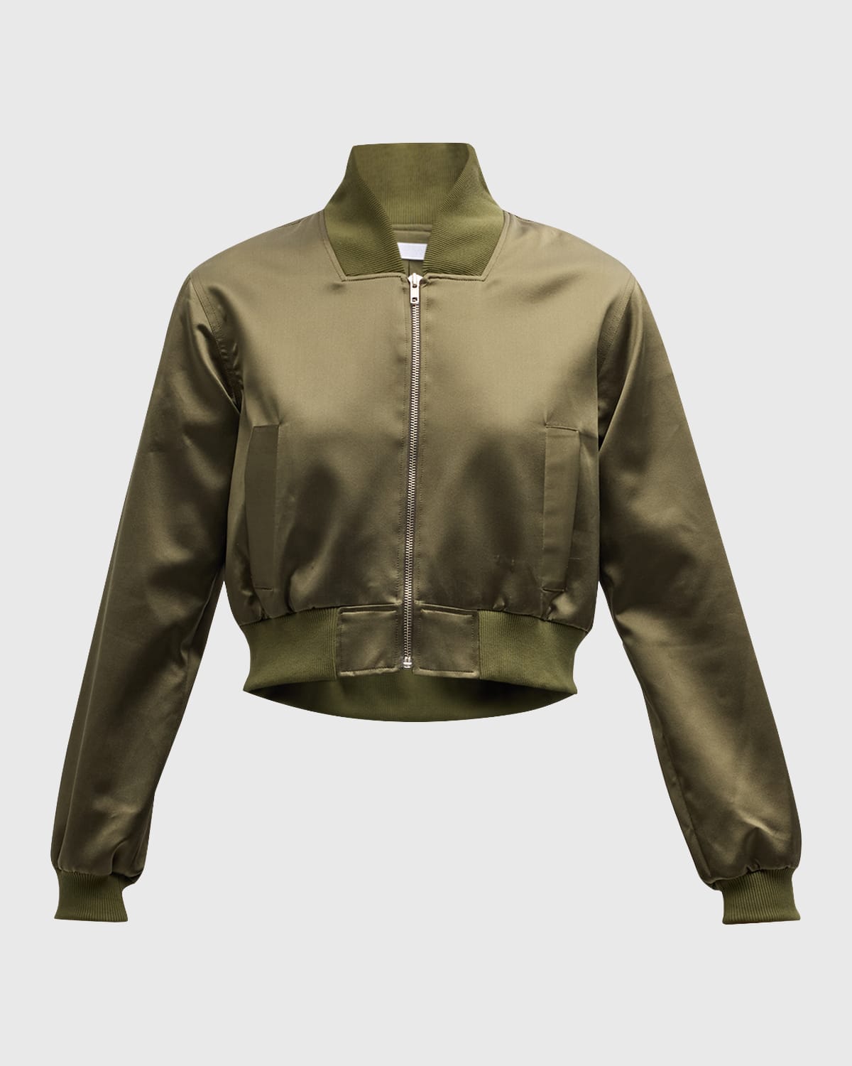 Cala Shrunken Silk Bomber Jacket