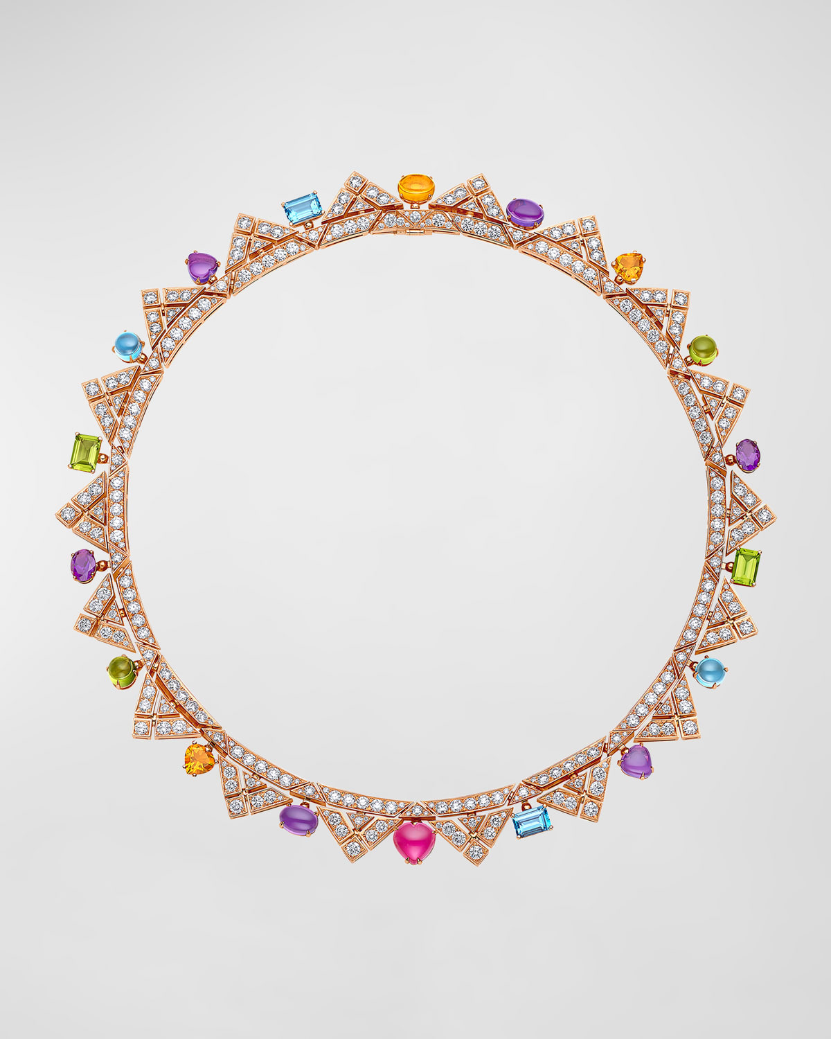 18K Pink Gold Allegra Multi Stone Collar