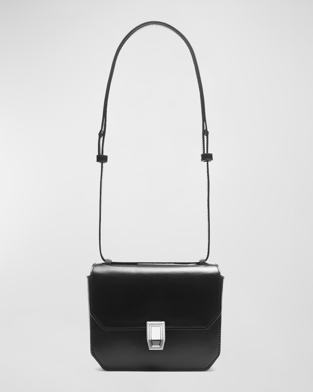 Rag & Bone Max Small Flap Leather Crossbody Bag In Black
