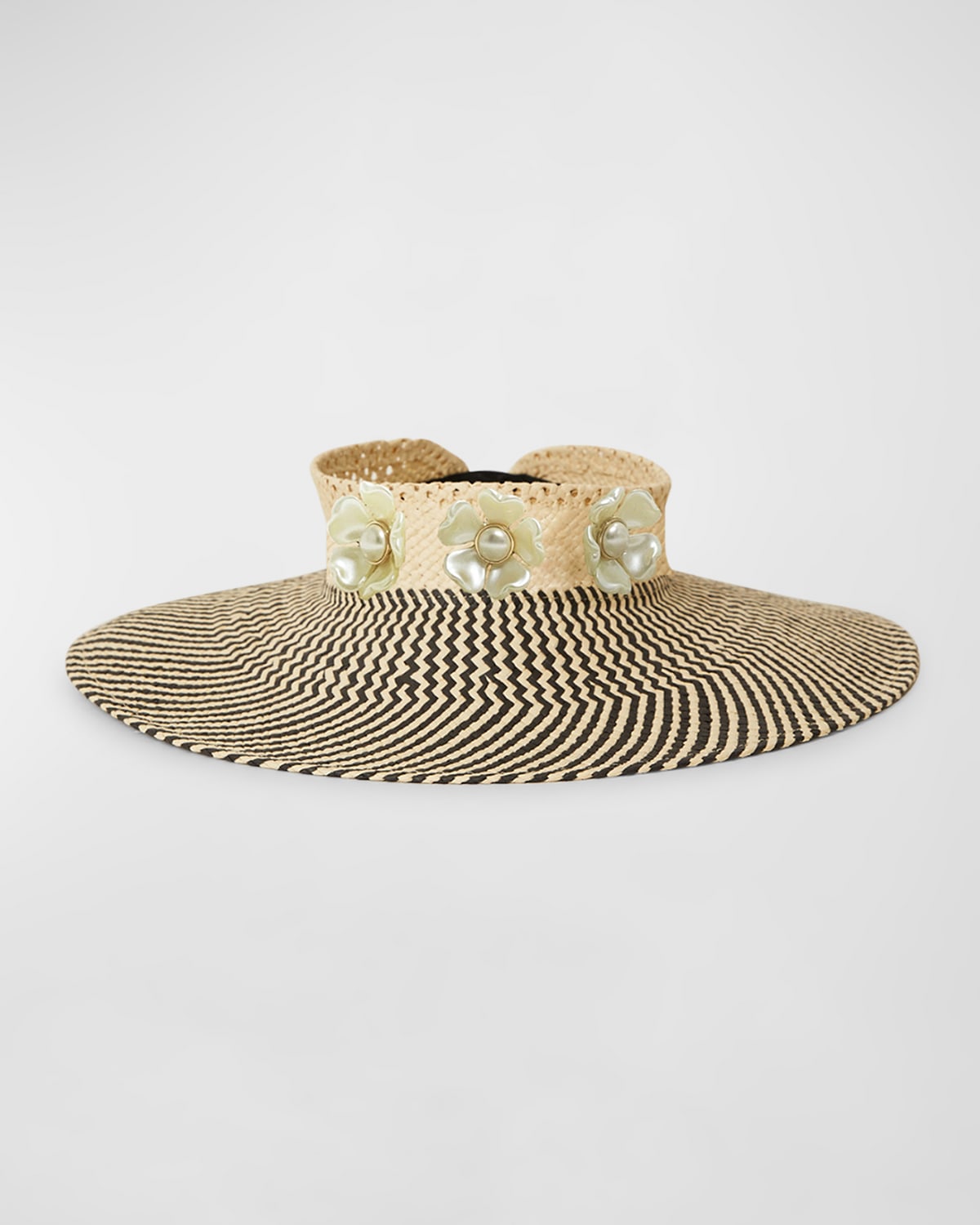 Shop Btb Los Angeles Mandy Pearly Straw Visor In Natural