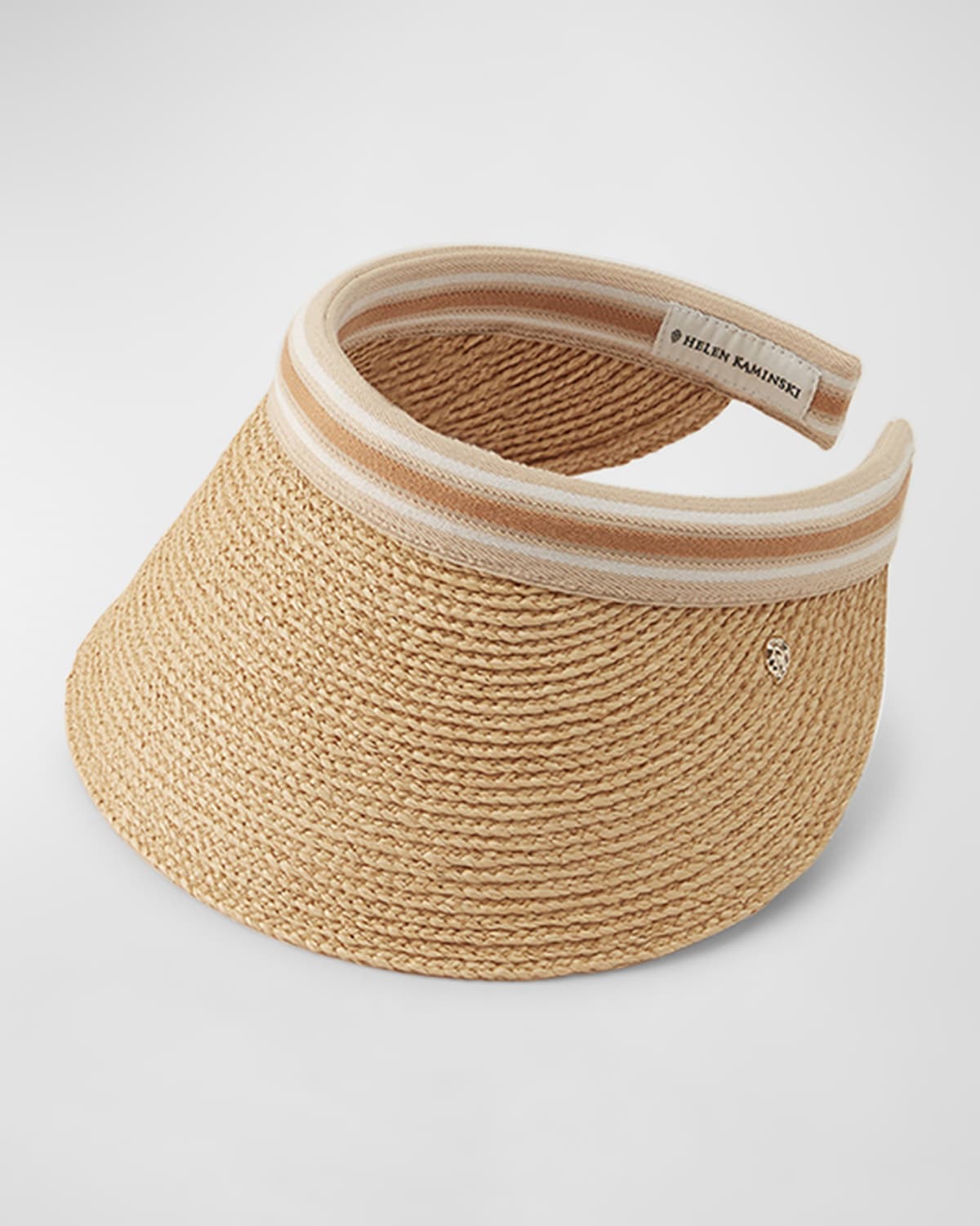 Helen Kaminski Slide On Raffia Visor In Natural Nougat St