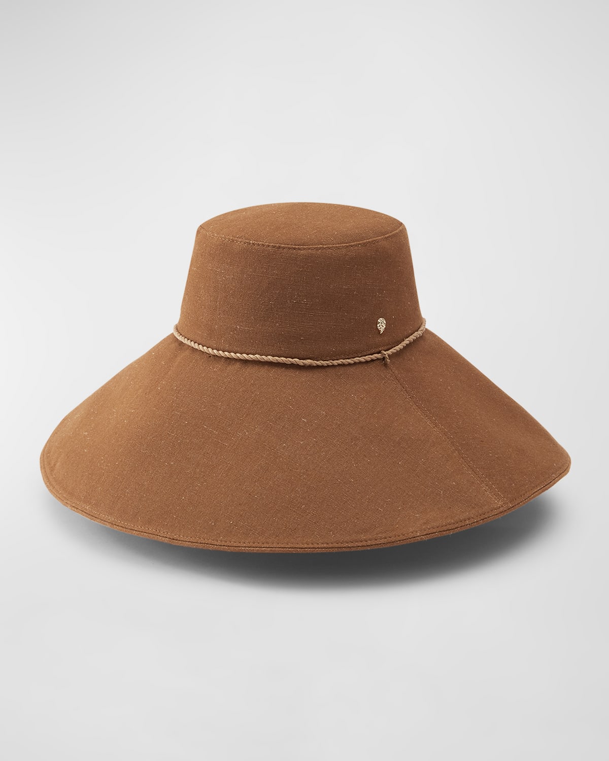 Helen Kaminski Wide Cotton Bucket With Raffia Tassels In Nutshell
