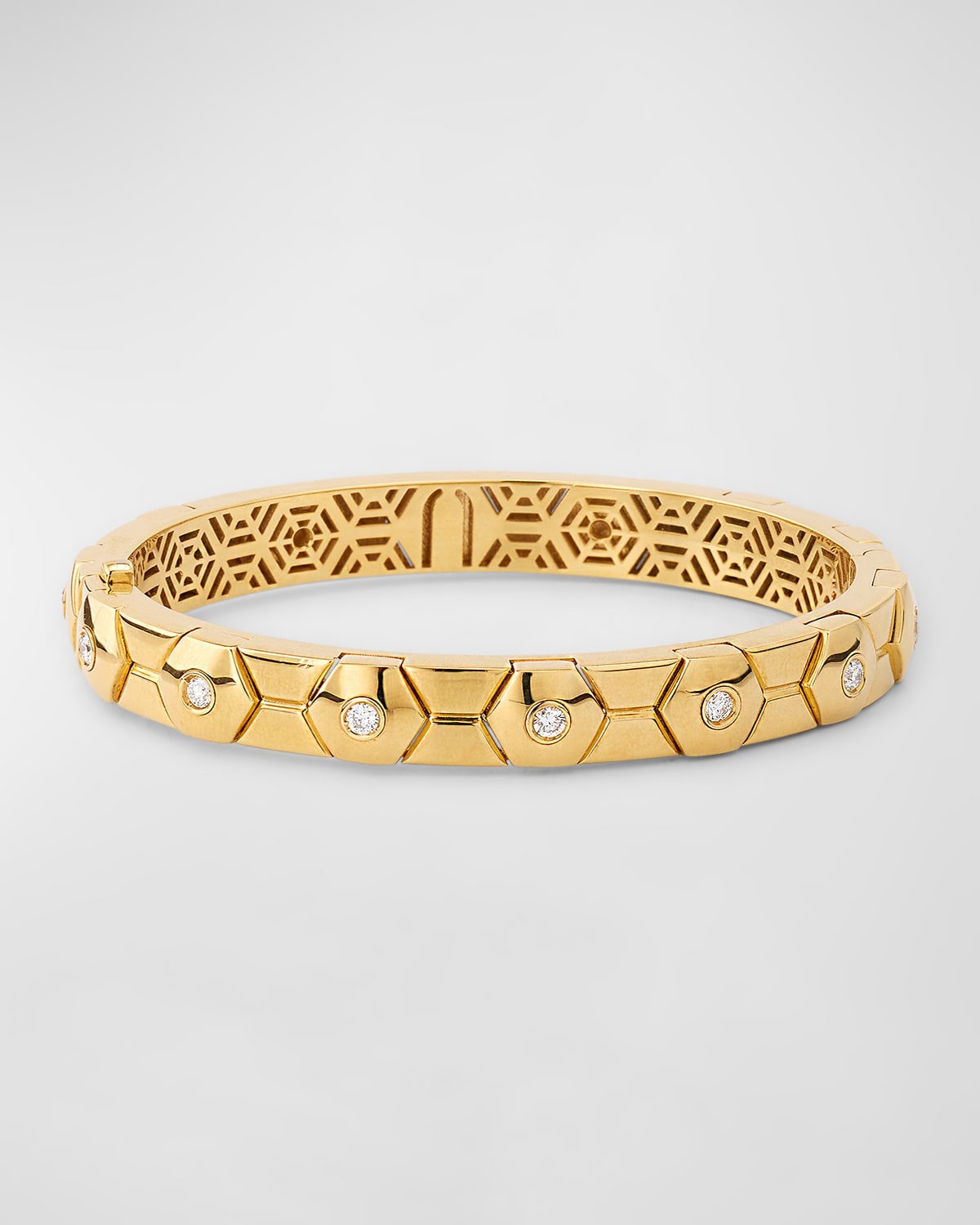 Baia Sommersa 18K Yellow Gold Diamond Bangle Bracelet