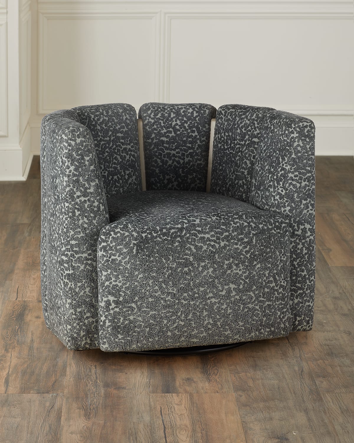 Shop Hooker Furniture Chichi Swivel Chair In Steel Blue