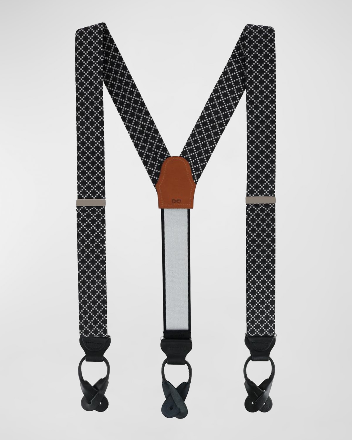 Men's Geometric Silk Suspender Braces