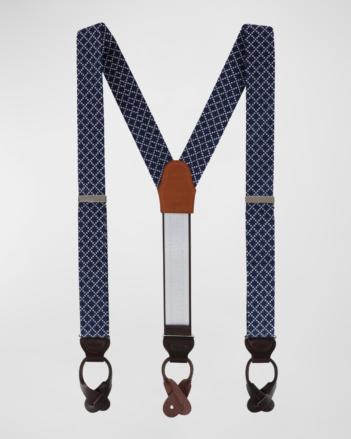 Men's Geometric Silk Suspender Braces