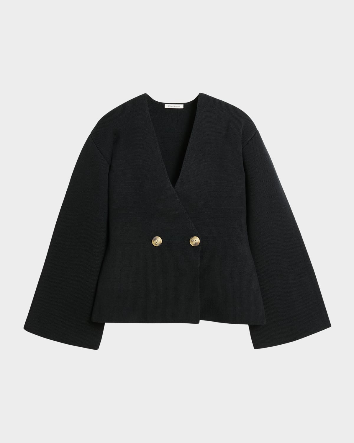 By Malene Birger Tinley Ribbed Double-breasted Sweater In Black