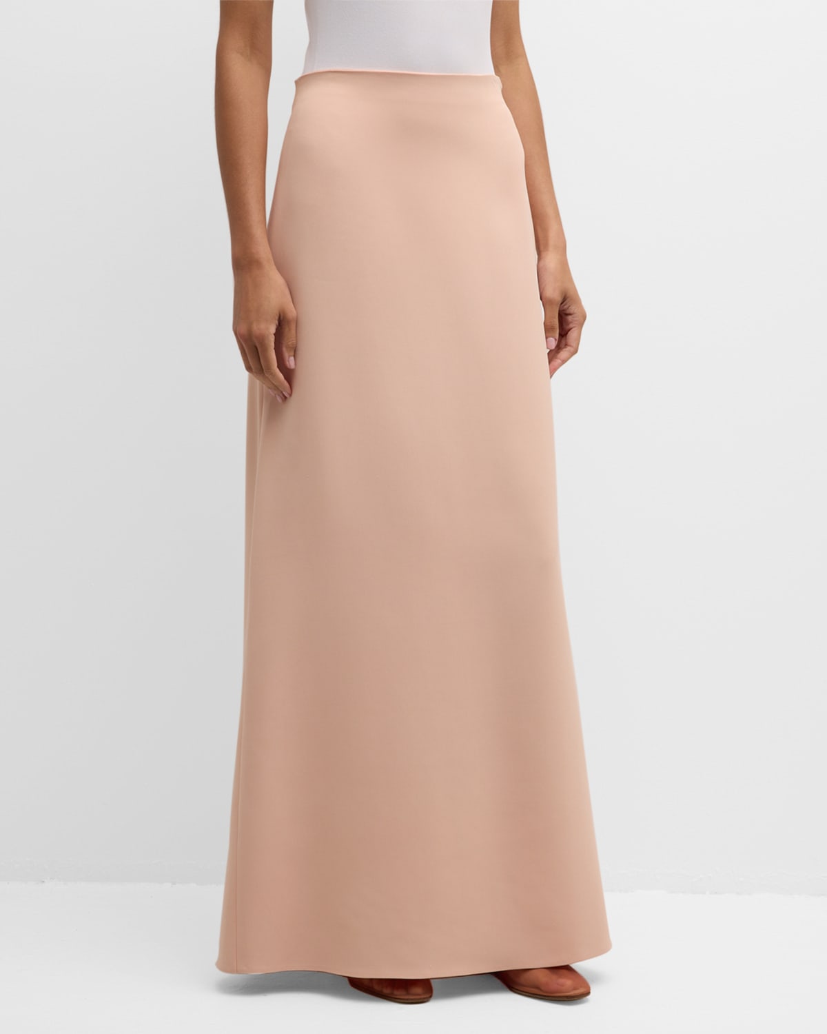 Shop Lafayette 148 High-rise A-line Maxi Skirt In Bluff Pink