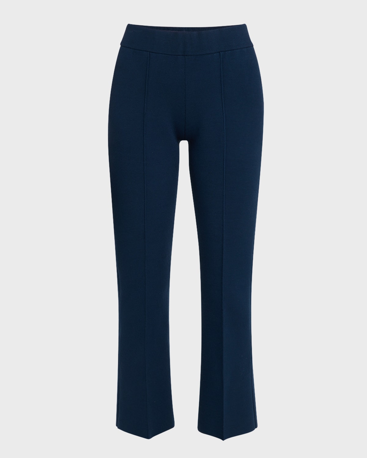 Lafayette 148 Finesse Crepe Gates Side-zip Flared Pant In Lido Blue