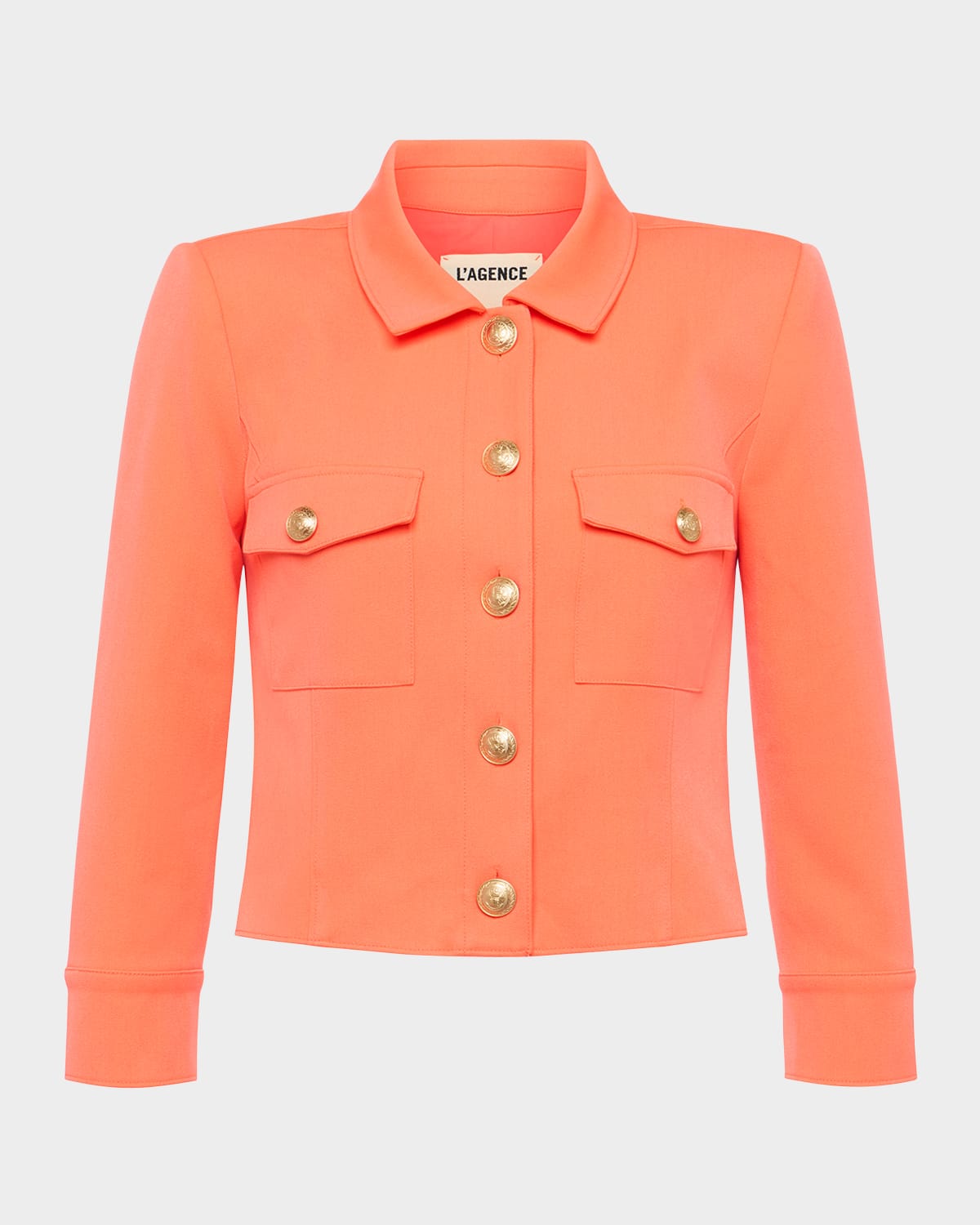 L Agence Kumi Cropped Fitted Jacket